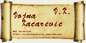 Vojna Kačarević vizit kartica
